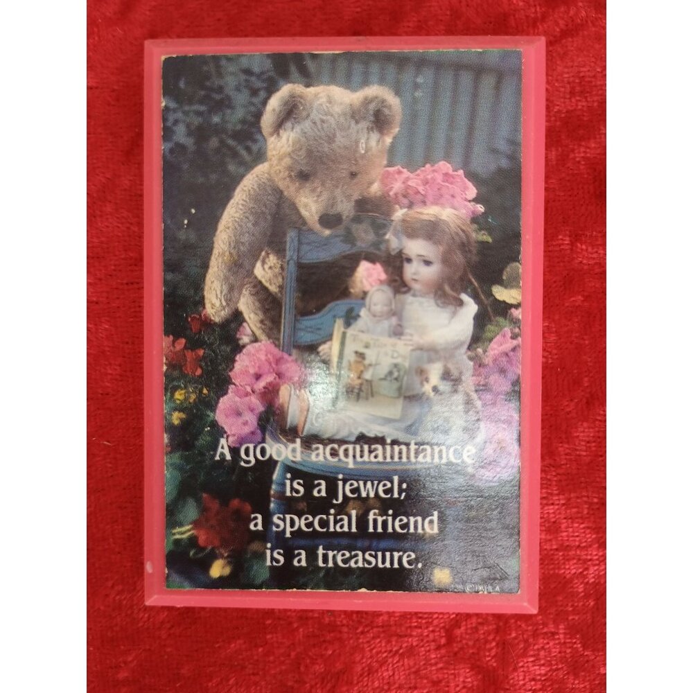 Vintage Teddy Bear‎ & Doll Magnetic Plaque